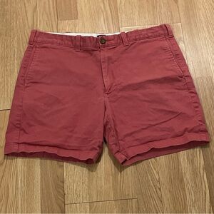 J.Crew Mens 35 7" (6”) Inseam Shorts Pink Re-Imagined Cotton Blend Classic Fit